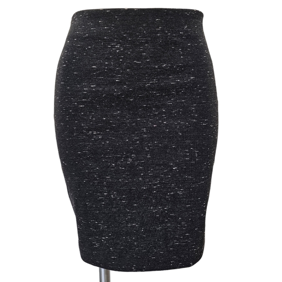 LOFT Dresses & Skirts - Loft Mini Skirt Womens Size Small Stretch Elastic Waist Pencil Fit Black Gray